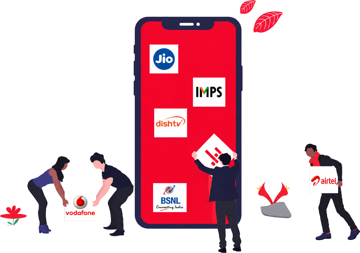Recharge all operators — Jio, Airtel, Vodafone, BSNL, DishTV